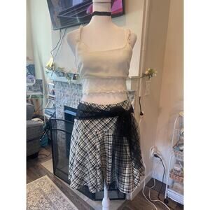 plaid y2k vintage skirt